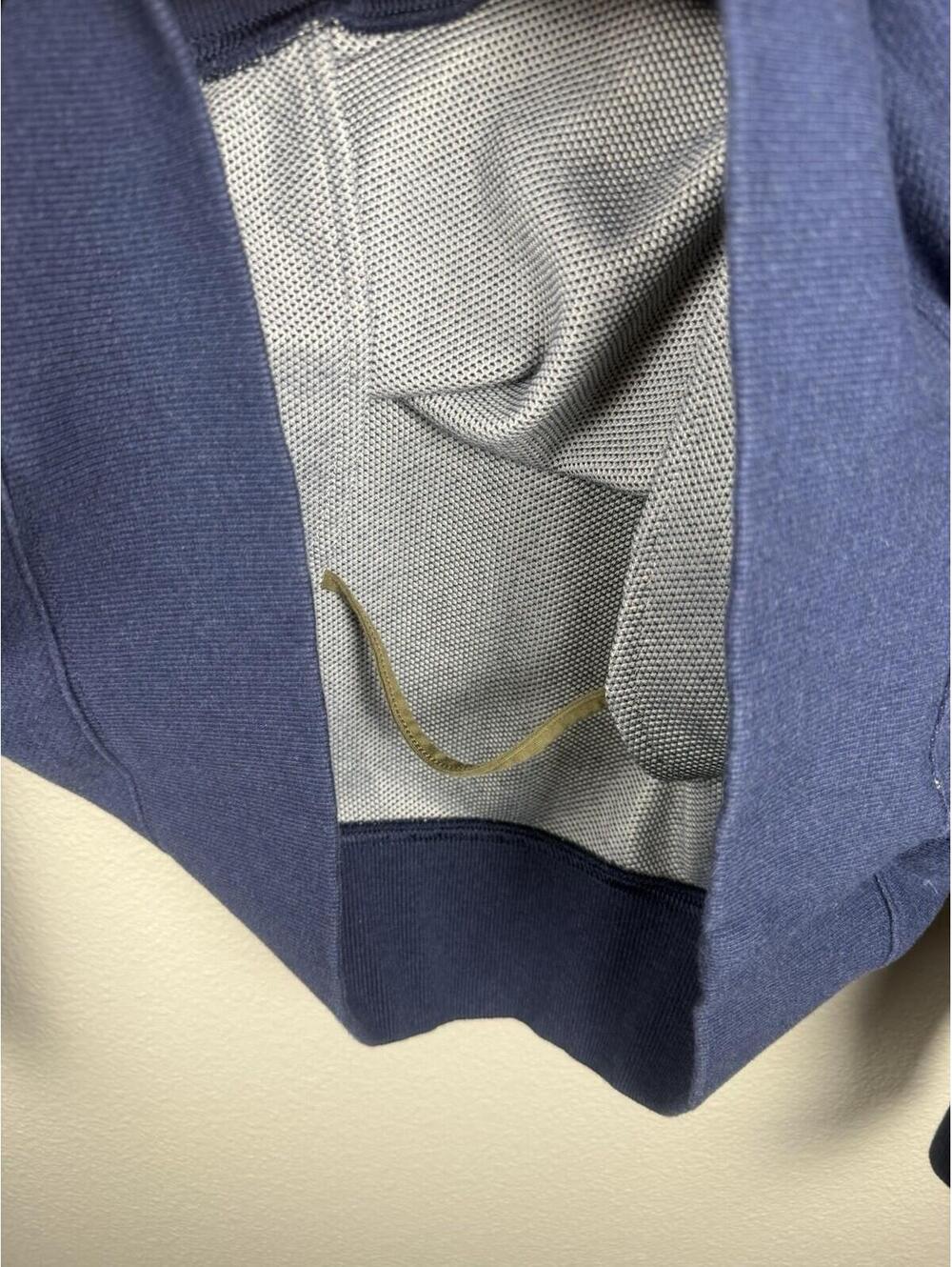 Polo Ralph Lauren Hoodie Mens L Blue Snap Neck Pullover Zip Pocket Logo - Picture 3 of 8